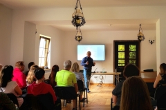 Szkolenie w ramach Uczelnianego Forum Dziekanatów Politechniki Białostockiej. 16 czerwca 2023 r. Hołny Mejera (podczas szkolenia)