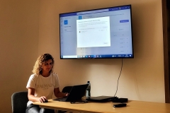 Szkolenie w ramach Uczelnianego Forum Dziekanatów Politechniki Białostockiej. 16 czerwca 2023 r. Hołny Mejera (podczas szkolenia)